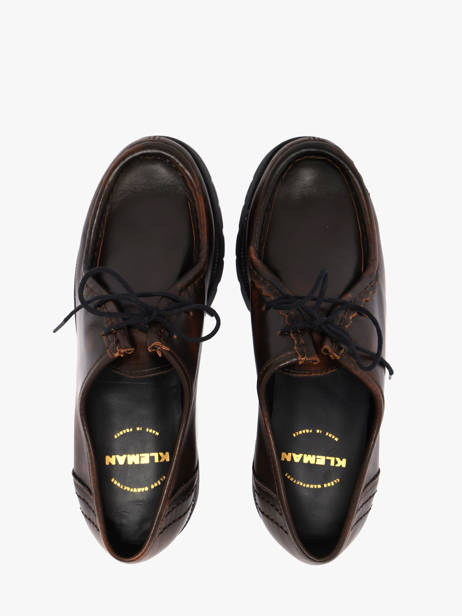 Derby Veterschoenen Uit Leder Kleman Bruin unisex QI21147 ander zicht 3