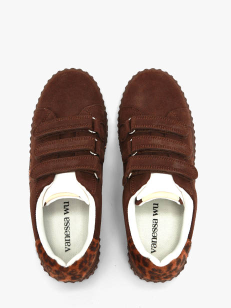 Sneakers Met Platformzool Vanessa wu Bruin women BK2954CH ander zicht 3