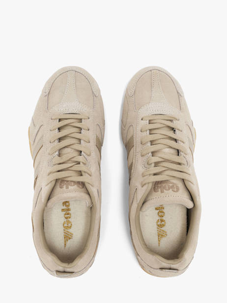 Sneakers Uit Leder Gola Beige women CLB938FF ander zicht 3