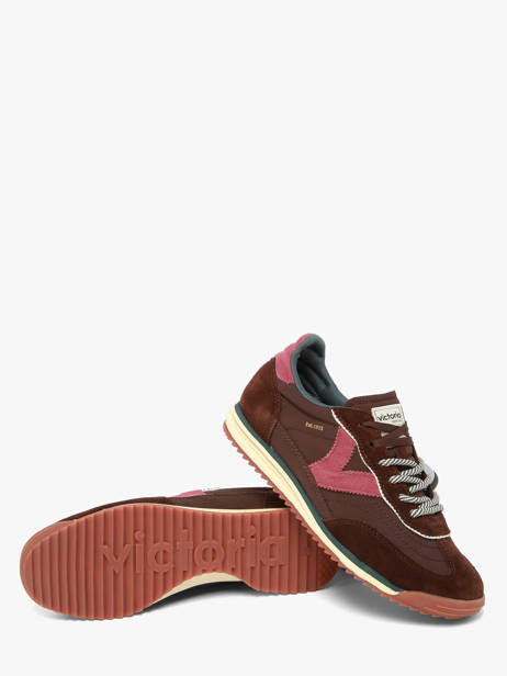 Sneakers Uit Leder Victoria Beige women 1158113 ander zicht 2