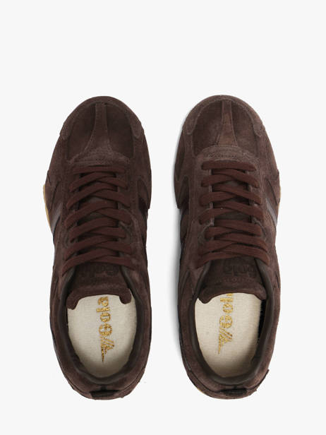 Sneakers Uit Leder Gola Bruin women CLB938DD ander zicht 3