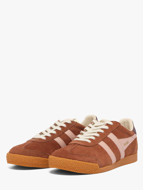 Sneakers Uit Leder Gola Bruin women CLB538LK ander zicht 1