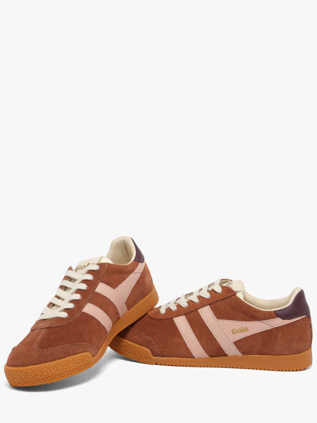 Sneakers Uit Leder Gola Bruin women CLB538LK ander zicht 2
