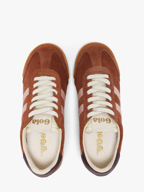 Sneakers Uit Leder Gola Bruin women CLB538LK ander zicht 3