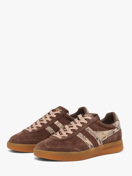 Sneakers Uit Leder Gola Bruin women CLB919CL ander zicht 1