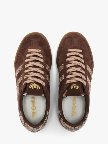 Sneakers Uit Leder Gola Bruin women CLB919CL ander zicht 3