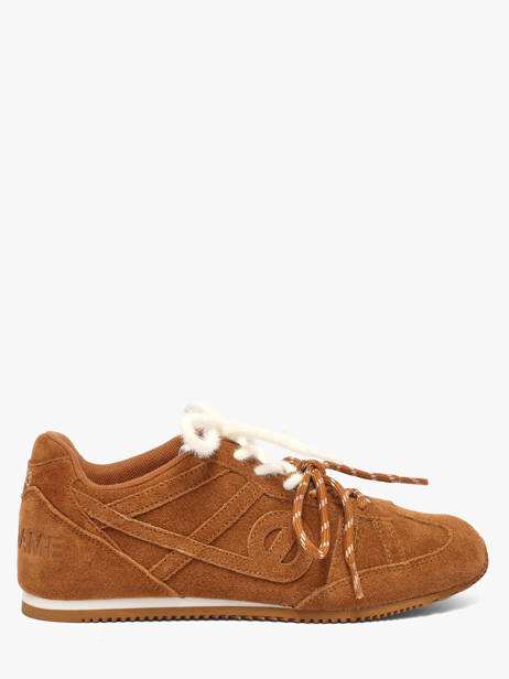Sneakers Uit Leder No name Bruin women TNERA904