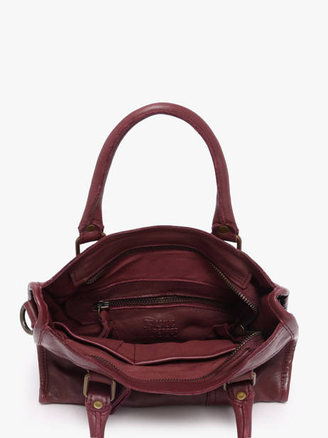 Cross Body Tas Cow Leder Basilic pepper Rood cow BCOW72 ander zicht 3