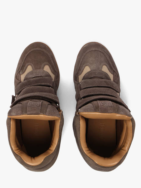 Sneakers Met Sleehak Uit Leder Steve madden Grijs women 11005696 ander zicht 3