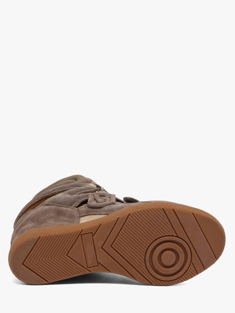 Sneakers Met Sleehak Uit Leder Steve madden Grijs women 11005696 ander zicht 4