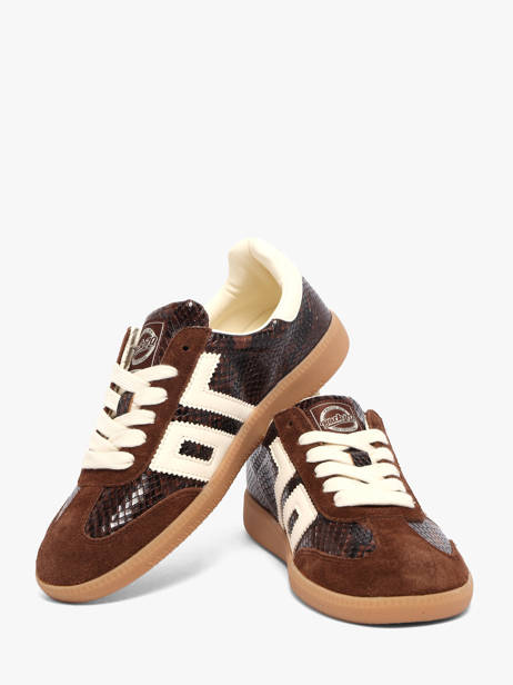 Sneakers Uit Leder Back 70 Bruin women 239 ander zicht 2