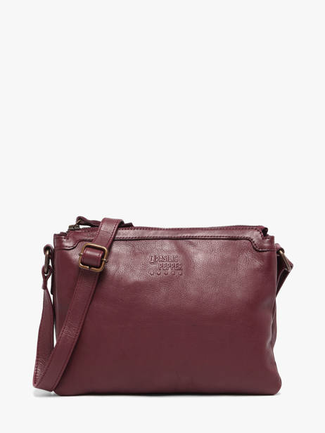 Cross Body Tas Cow Leder Basilic pepper Rood cow BCOW83