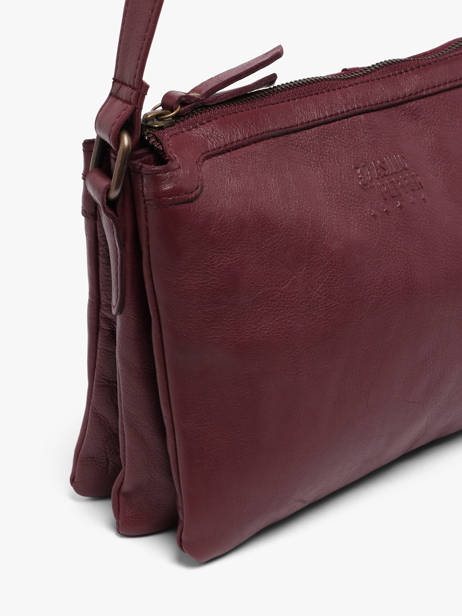 Cross Body Tas Cow Leder Basilic pepper Rood cow BCOW83 ander zicht 2