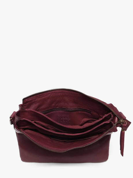 Cross Body Tas Cow Leder Basilic pepper Rood cow BCOW83 ander zicht 3