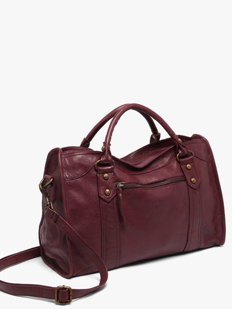 Handtas Cow Leder Basilic pepper Rood cow BCOW22 ander zicht 2