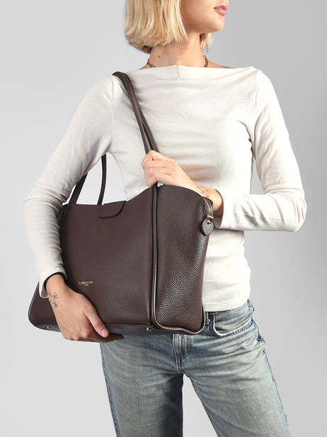 Schoudertas Ida Double Leder Lancaster Bruin ida double 86 ander zicht 1