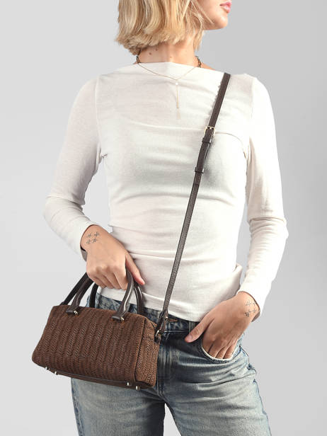 Cross Body Tas Tresse Cube Leder Lancaster Bruin tresse cube 67 ander zicht 1