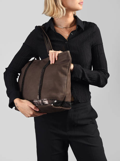 Handtas Cabas Cuir Leder Vanessa bruno Bruin cabas cuir 8V40378 ander zicht 1