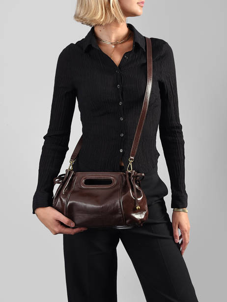 Cross Body Tas Folk Light Leder Gerard darel Bruin folk light DES08419 ander zicht 1