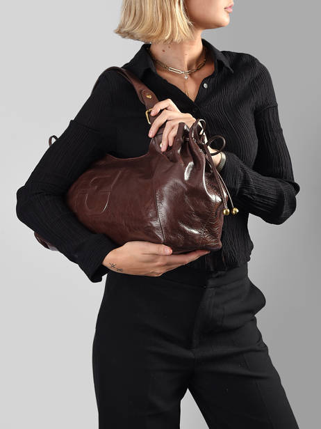 Schoudertas Chiara Leder Gerard darel Bruin chiara DES84474 ander zicht 1