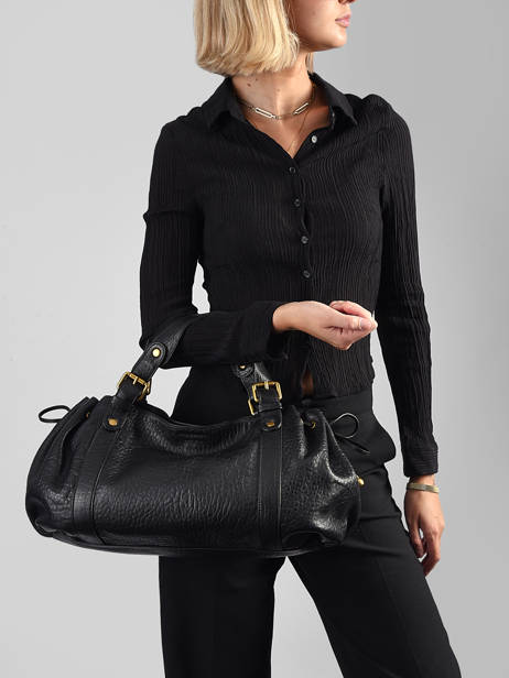 Schoudertas Bubble Leder Gerard darel Zwart bubble DES01428 ander zicht 1
