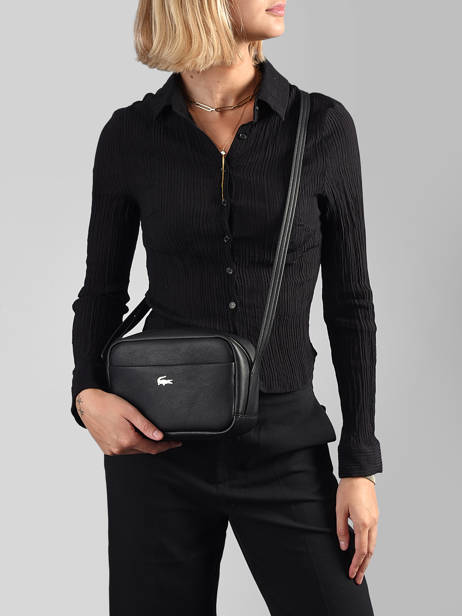 Cross Body Tas Authentic Lacoste Zwart authentic NF5514EG ander zicht 1