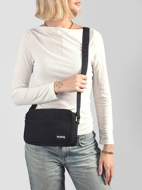Cross Body Tas Nino Katoen Hindbag Zwart best seller NINO ander zicht 1