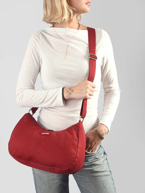 Cross Body Tas Rosa Katoen Hindbag Rood best seller ROSA ander zicht 1