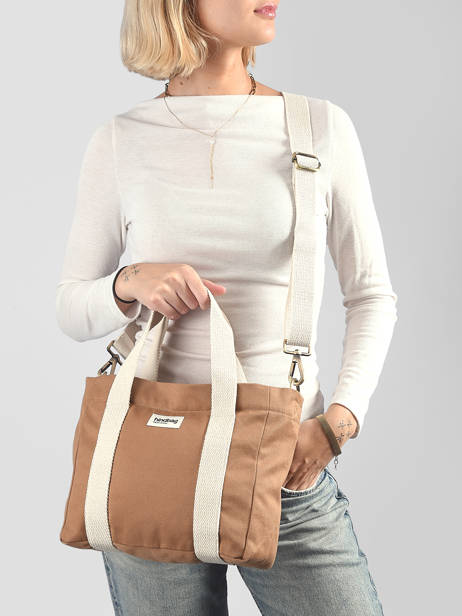 Handtas Louise Katoen Hindbag Bruin best seller LOUISE ander zicht 1