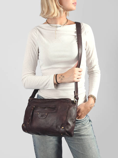 Cross Body Tas Heritage Leder Biba Bruin heritage AKA3L ander zicht 1