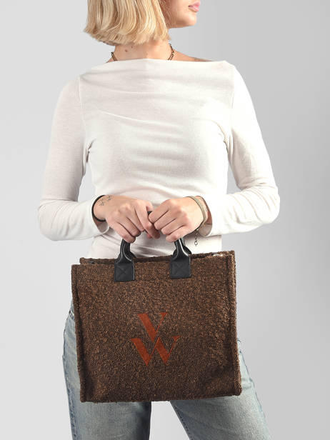 Handtas Cabas Vanessa wu Bruin cabas MA3035 ander zicht 1