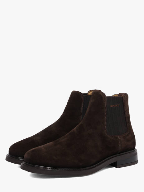 Chelsea Boots Uit Leder Gant Bruin men 33653464 ander zicht 1
