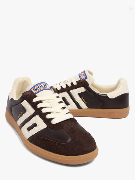 Sneakers Uit Leder Back 70 Bruin women 308 ander zicht 2