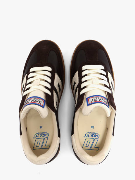 Sneakers Uit Leder Back 70 Bruin women 308 ander zicht 3