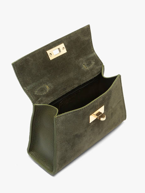 Schoudertas Velvet Caviar Leder Milano Groen velvet caviar VC25116 ander zicht 3