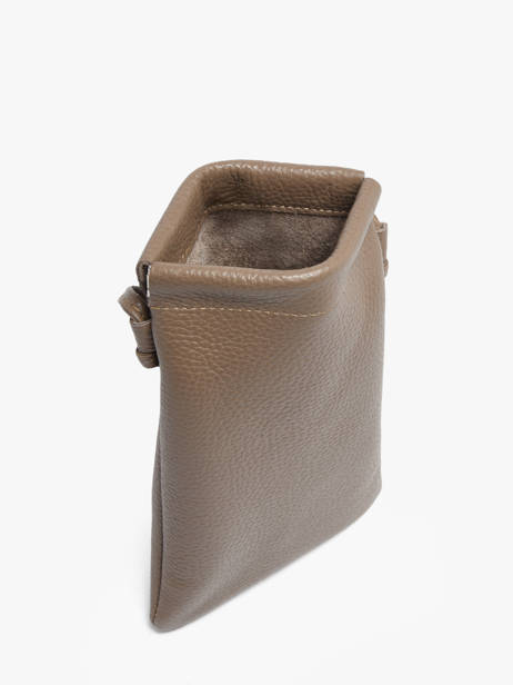 Cross Body Tas Caviar Leder Milano Bruin caviar CA26061 ander zicht 2