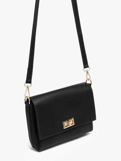 Cross Body Tas Caviar Milano Zwart caviar CA24061O ander zicht 1