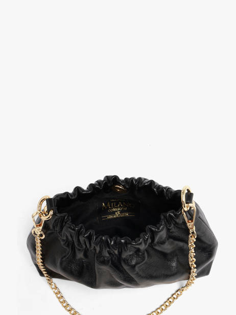 Cross Body Tas Shiny Sauvage Leder Milano Zwart shiny sauvage SS26062 ander zicht 2