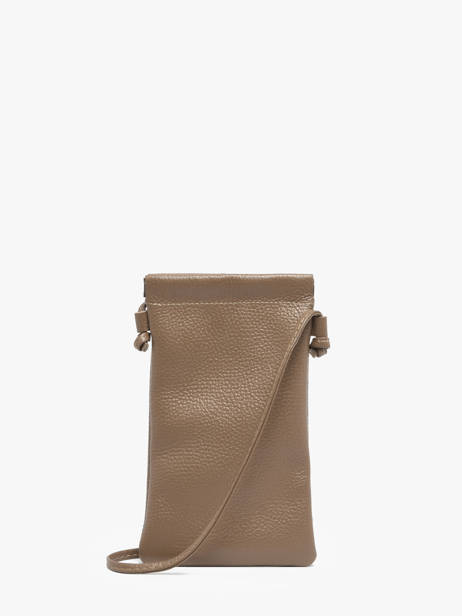 Cross Body Tas Caviar Leder Milano Bruin caviar CA26061 ander zicht 4