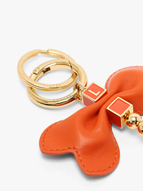 Sleutelhanger Libel Metaal En Leder Lancel Oranje charms A13868 ander zicht 1