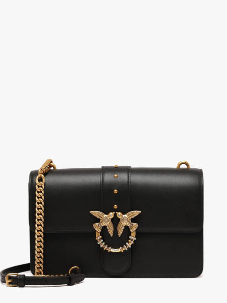 Cross Body Tas Love Bag Icon Leder Pinko Zwart love bag icon 7070A0F1