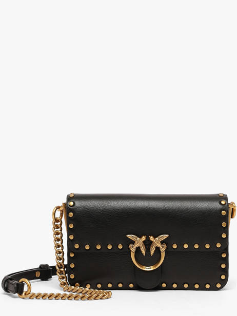 Cross Body Tas Love Bag Icon Leder Pinko Zwart love bag icon 7345A2JG
