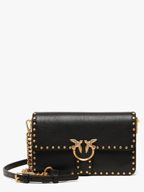 Cross Body Tas Love Bag Icon Leder Pinko Zwart love bag icon 7665A2JG