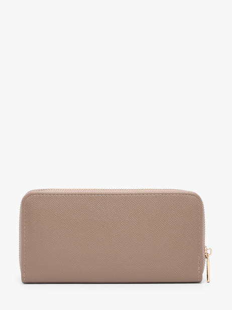 Portefeuille David jones Beige saffiano P160510B ander zicht 2