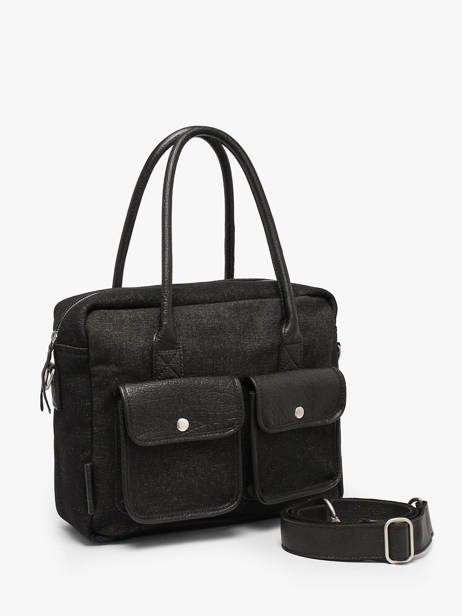 Handtas A4 Formaat Denim Paul marius Zwart denim DANDYDEN ander zicht 1