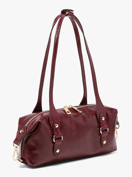 Schoudertas Shiny Sauvage Leder Milano Rood shiny sauvage SS26065 ander zicht 1