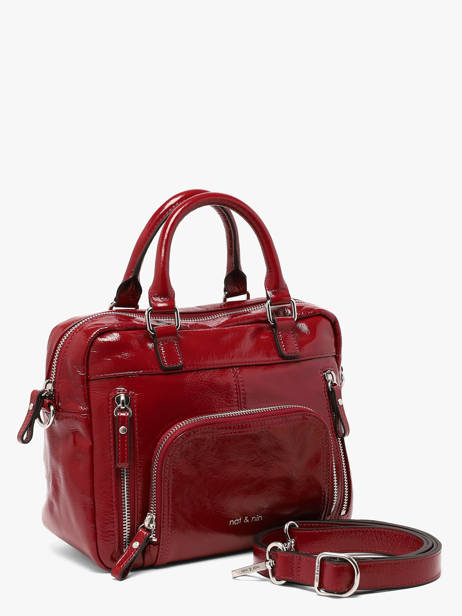Cross Body Tas Baby Macy Leder Nat et nin Rood vintage BABYMACY ander zicht 1
