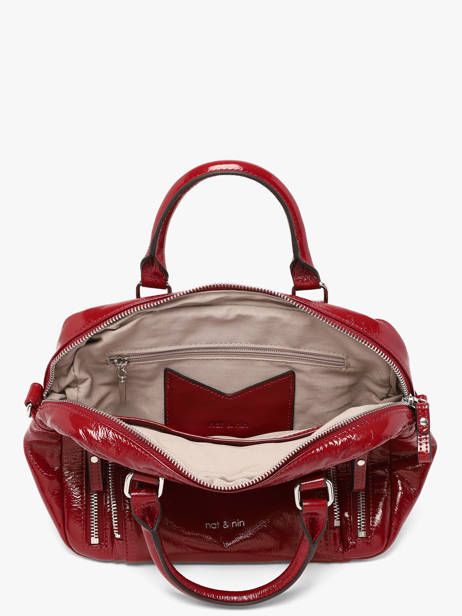 Cross Body Tas Baby Macy Leder Nat et nin Rood vintage BABYMACY ander zicht 2