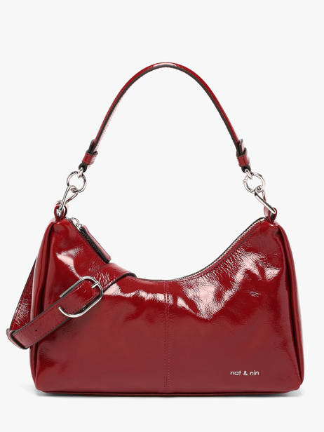 Schoudertas Vintage Leder Nat et nin Rood vintage REJINA