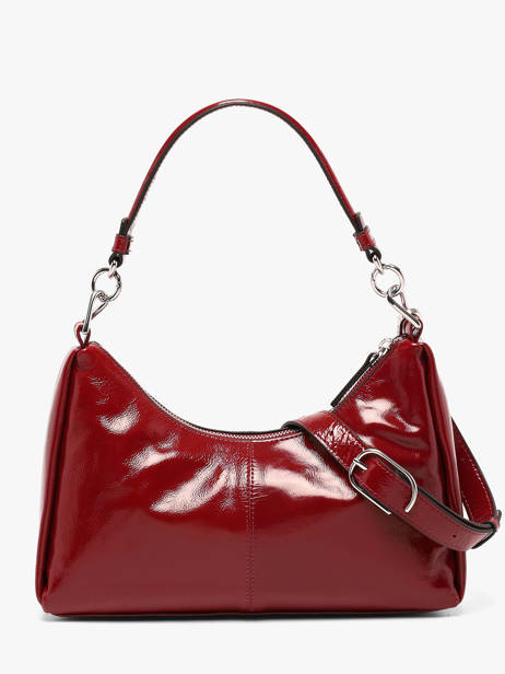 Schoudertas Vintage Leder Nat et nin Rood vintage REJINA ander zicht 3